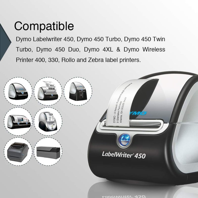 BETCKEY Colored Labels Compatible with Dymo 30321 (1-4/10"" x 3-1/2"") Large Address Labels, Compatible for Dymo LabelWriter Thermal 450, 4XL & Zebra Desktop Printers [1 Roll, 260 Labels, Red] - Image 4